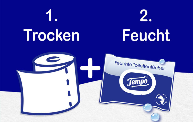 Die optimale Ergänzung zu trockenem Toilettenpapier
