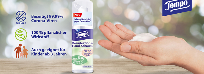 Tempo Desinfektions-Hand-Schaum