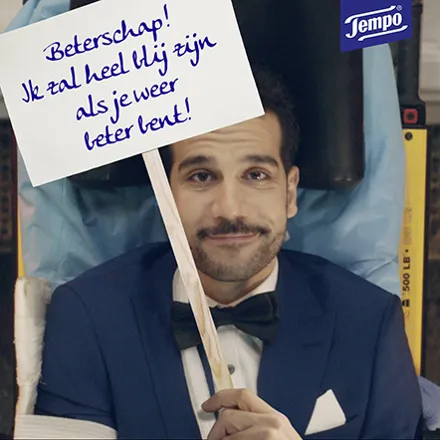 Beterschap! Ik zal heel blij zijn als je weer beter bent!