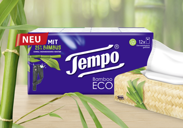 NEU Tempo Bamboo ECO Taschentücher mit 25% Bambus