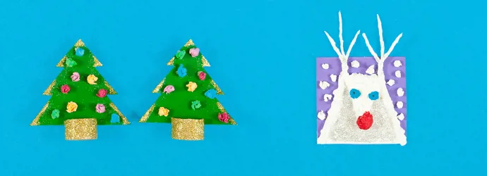 2 wunderschöne Ideen für selbstgemachte Weihnachtskarten für Kinder