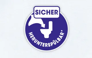 Sicher herunterspülbar