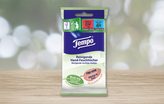 Reinigende Hand-Feuchttücher