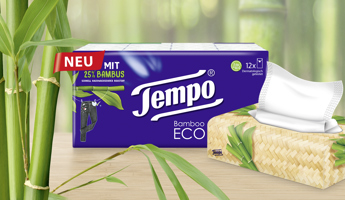 Tempo Bamboo ECO Taschentücher mit 25% Bambus